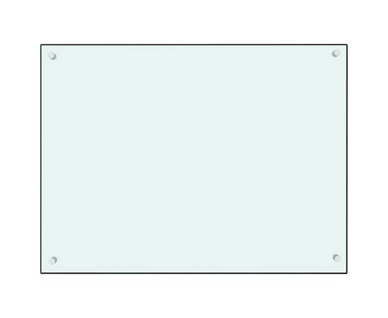 Panou antistropi bucătărie, alb, 80x60 cm, sticlă securizată, 3 image