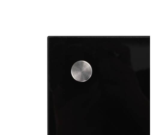 Panou antistropi bucătărie, negru, 100x50 cm, sticlă securizată, 5 image