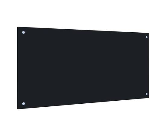 Panou antistropi bucătărie, negru, 100x50 cm, sticlă securizată, 2 image