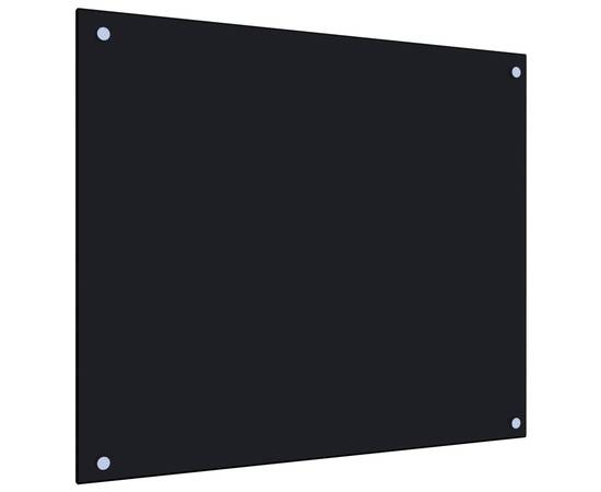 Panou antistropi bucătărie, negru, 70x60 cm, sticlă securizată, 2 image