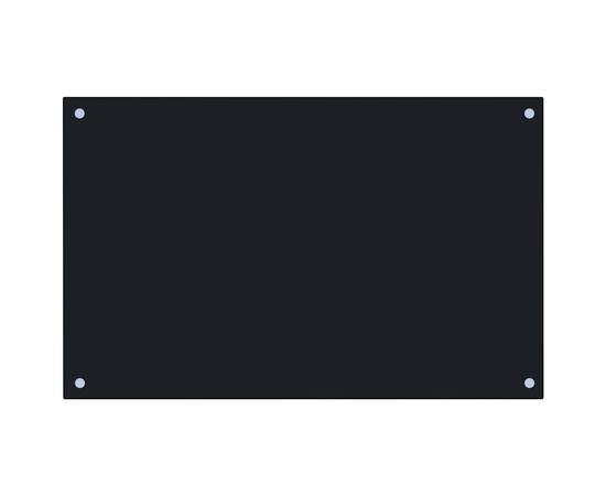 Panou antistropi bucătărie, negru, 80x50 cm, sticlă securizată, 3 image