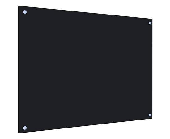 Panou antistropi bucătărie, negru, 80x60 cm, sticlă securizată, 2 image