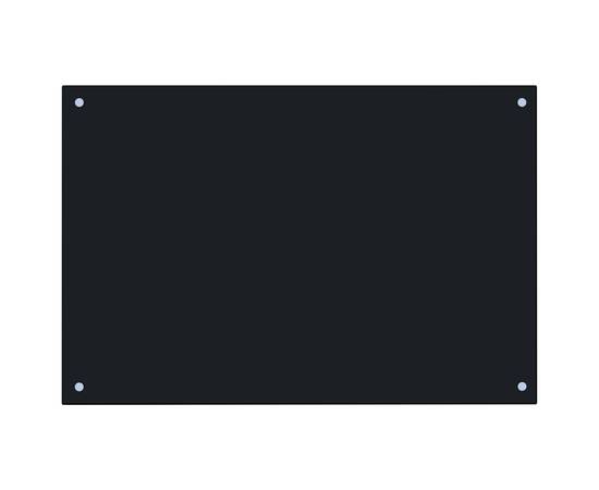 Panou antistropi bucătărie, negru, 90x60 cm, sticlă securizată, 3 image