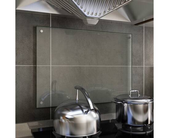 Panou antistropi bucătărie transparent 70x50cm sticlă securiz.