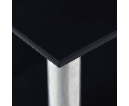 Raft de bucătărie, negru, 45x16x26 cm, sticlă securizată, 2 image