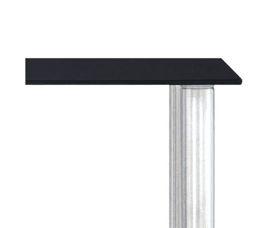 Raft de bucătărie, negru, 45x16x26 cm, sticlă securizată, 5 image