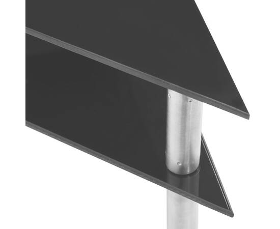 Raft de bucătărie negru, 49,5x35x26 cm, sticlă securizată, 5 image