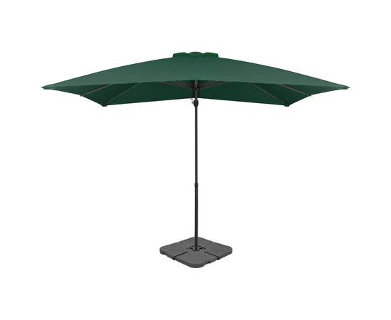 Umbrelă de exterior cu bază portabilă, verde