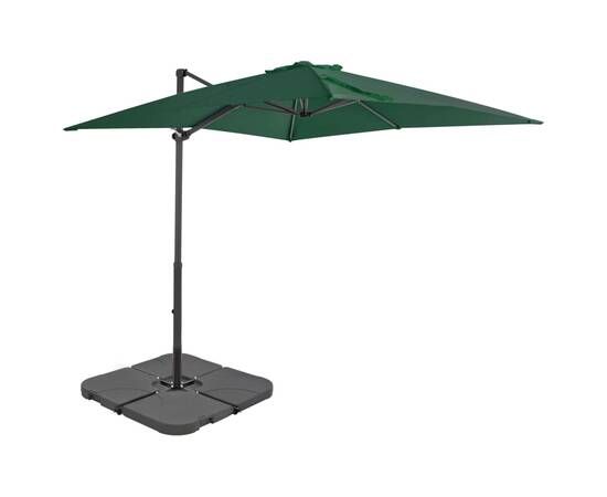 Umbrelă de exterior cu bază portabilă, verde, 3 image