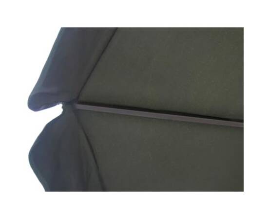 Umbrelă din aluminiu cu bază portabilă, verde, 4 image