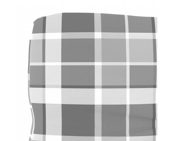 Pernă pentru canapea din paleți, gri, 70x40x12cm, model carouri, 3 image