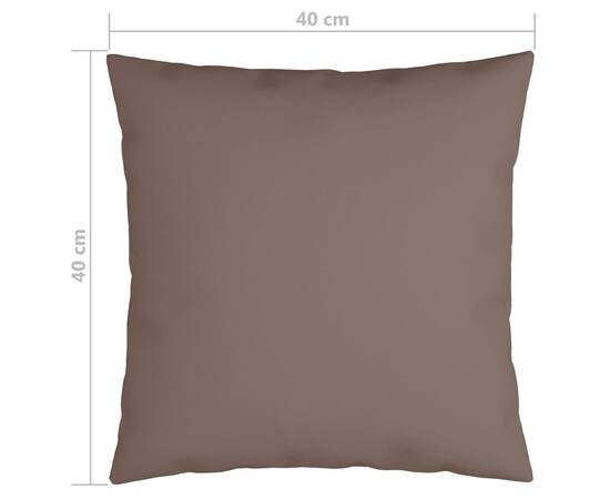 Perne decorative, 4 buc., gri taupe, 40x40 cm, material textil, 6 image