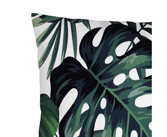 Perne decorative, 4 buc., model frunze, 50x50 cm, textil, 4 image