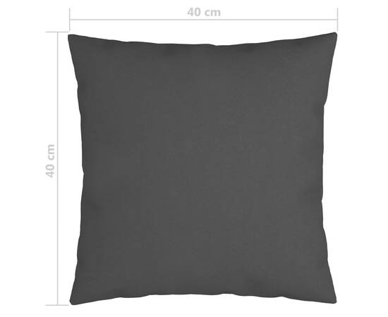 Perne decorative, 4 buc., negru, 40 x 40 cm, material textil, 6 image