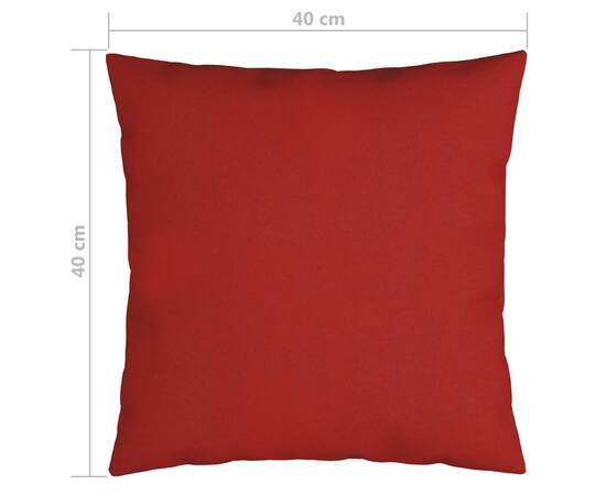 Perne decorative, 4 buc., roșu, 40 x 40 cm, material textil, 6 image