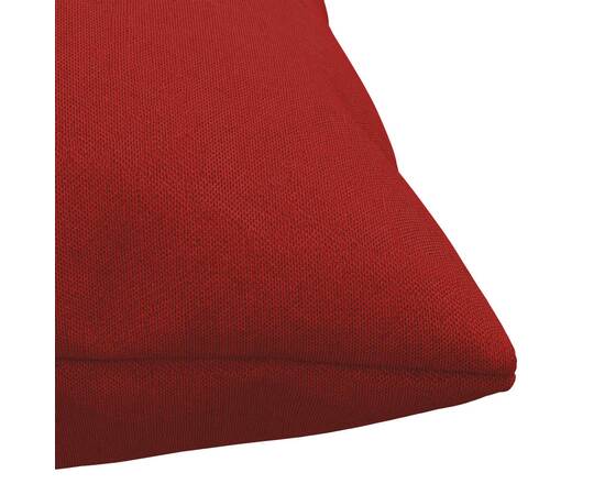 Perne decorative, 4 buc., roșu, 50 x 50 cm, material textil, 5 image