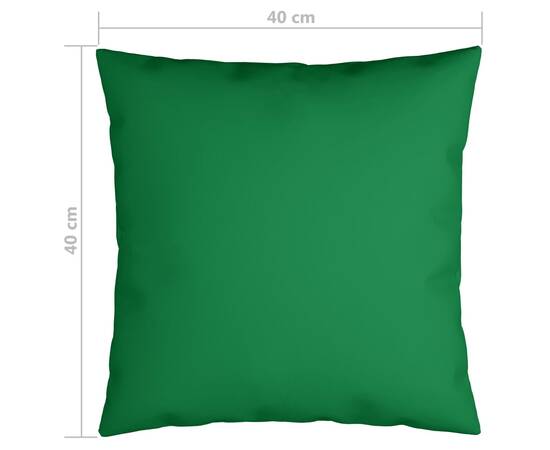 Perne decorative, 4 buc., verde, 40 x 40 cm, material textil, 6 image
