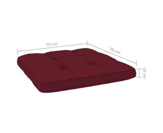 Perne pentru canapea din paleți, 2 buc., roșu vin, 11 image