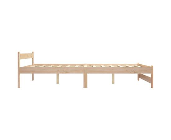 Cadru de pat, 140 x 200 cm, lemn masiv de pin, 4 image