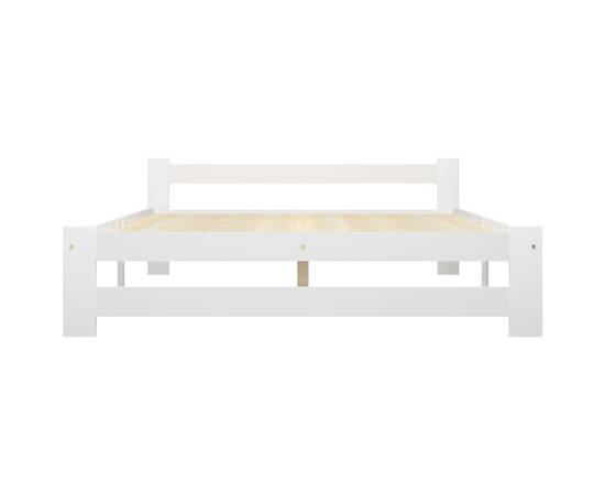 Cadru de pat, alb, 180 x 200 cm, lemn masiv de pin, 3 image
