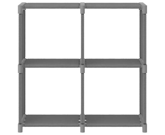 Raft expunere, 4 cuburi, gri, 69x30x72,5 cm, material textil, 3 image