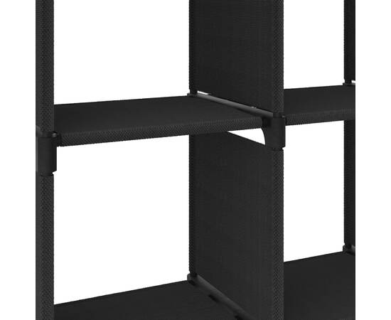 Raft expunere, 4 cuburi, negru, 69x30x72,5 cm, material textil, 7 image