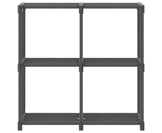 Raft expunere, 4 cuburi, negru, 69x30x72,5 cm, material textil, 3 image