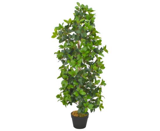 Plantă artificială dafin cu ghiveci, verde, 120 cm
