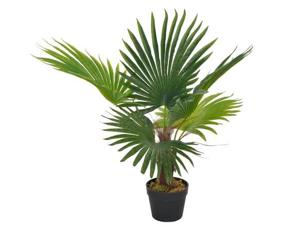 Plantă artificială palmier cu ghiveci, verde, 70 cm