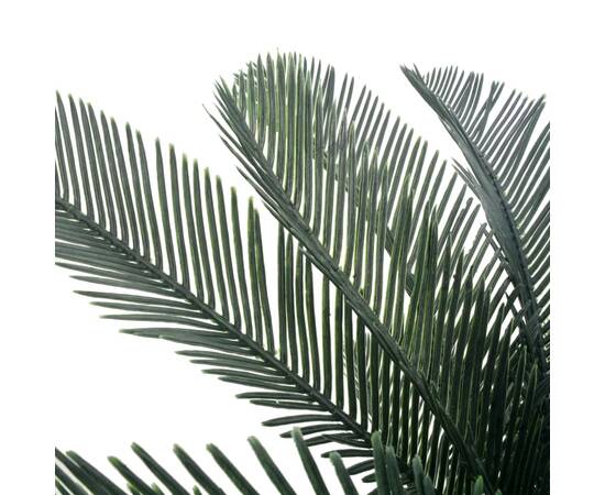 Plantă artificială palmier cycas cu ghiveci, verde, 125 cm, 2 image