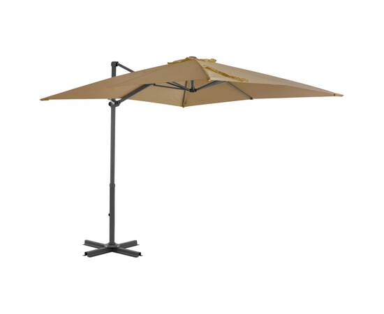 Umbrelă de exterior cu bază portabilă, gri taupe, 3 image