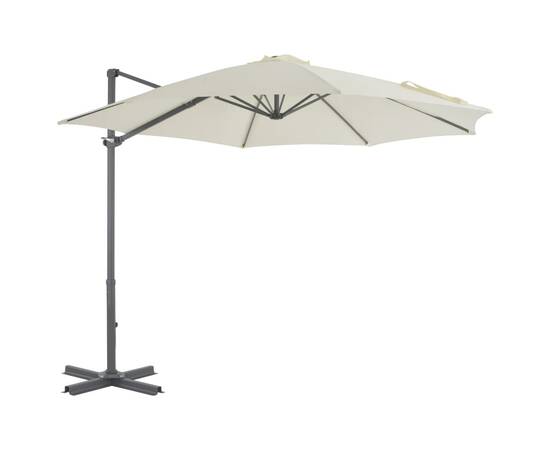 Umbrelă de exterior cu bază portabilă, nisipiu, 3 image