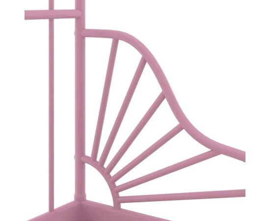 Cadru de pat extensibil, roz, metal, 80x130/200 cm, 5 image