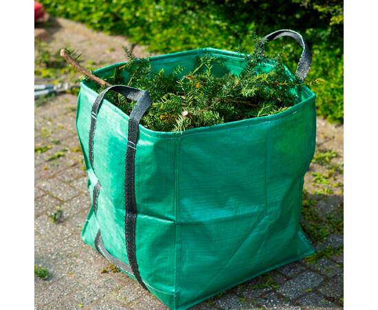 Nature sac de deșeuri pentru grădină, verde, 325 l, pătrat, 6072401