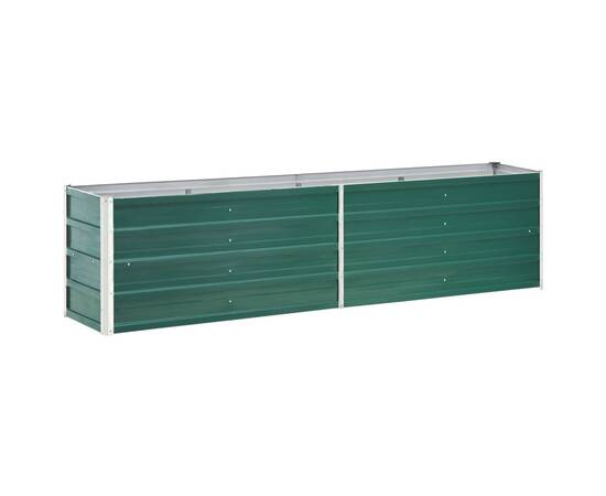 Strat înălțat de grădină verde 240 x 40 x 45 cm oțel galvanizat