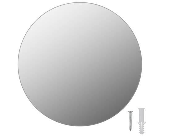 Oglindă fără ramă, 30 cm, sticlă, rotund, 2 image