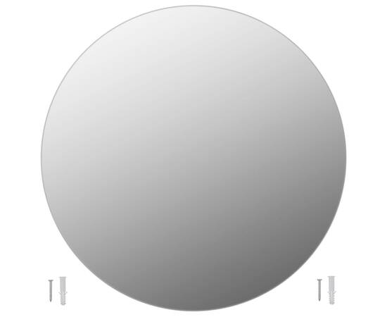 Oglindă fără ramă, 80 cm, sticlă, rotund, 2 image