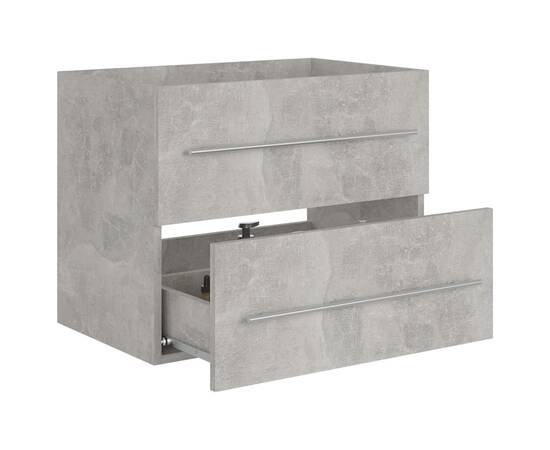 Dulap de chiuvetă, gri beton, 60x38,5x48 cm, pal, 4 image