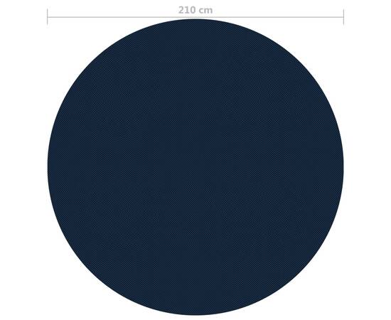 Folie solară plutitoare piscină, negru/albastru, 210 cm, pe, 5 image