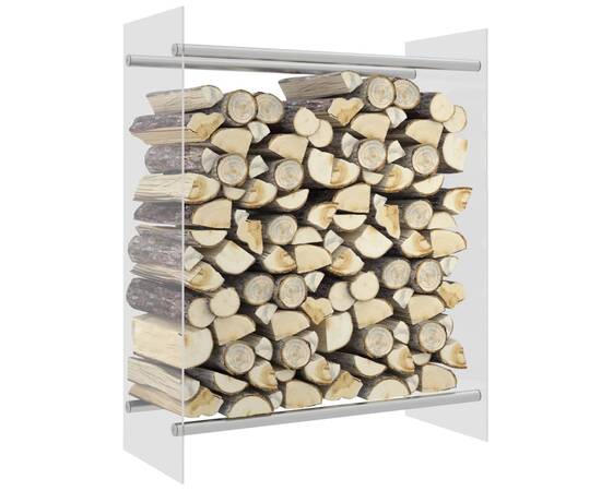 Rastel lemne de foc transparent 80x35x100 cm sticlă securizată
