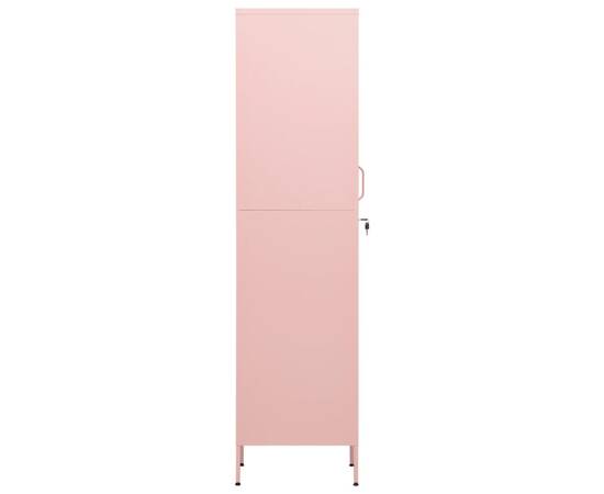 Dulap de vestiar, roz, 35x46x180 cm, oțel, 4 image