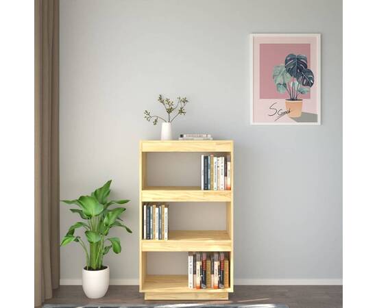 Bibliotecă/separator cameră, 60x35x103 cm, lemn masiv de pin, 3 image
