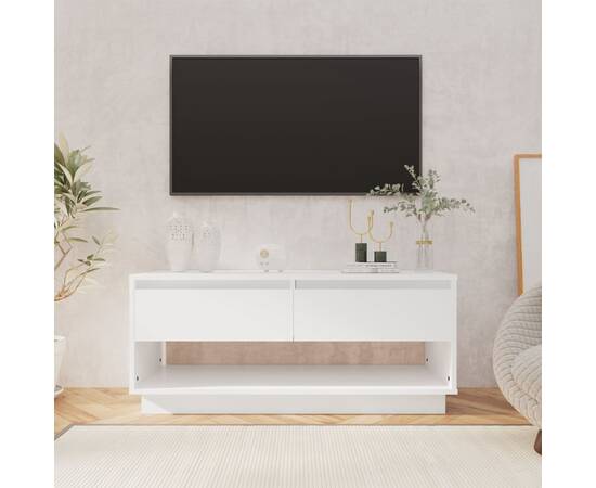 Comodă tv, alb, 102x41x44 cm, pal