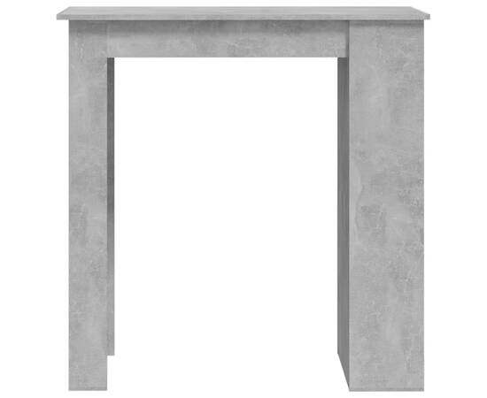 Masă de bar cu raft de depozitare, gri beton, 102x50x103,5 cm, 5 image