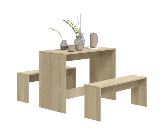 Set mobilier de bucătărie, 3 piese, stejar sonoma, pal, 4 image