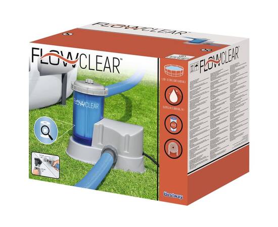 Bestway pompă cu filtru cartuș flowclear, transparent, 10 image