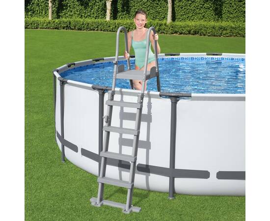 Bestway scară de siguranță piscină cu 4 trepte flowclear, 132 cm