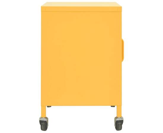 Dulap de depozitare, galben muștar, 60x35x49 cm, oțel, 5 image