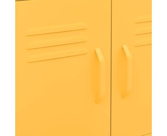 Dulap de depozitare, galben muștar, 60x35x49 cm, oțel, 3 image