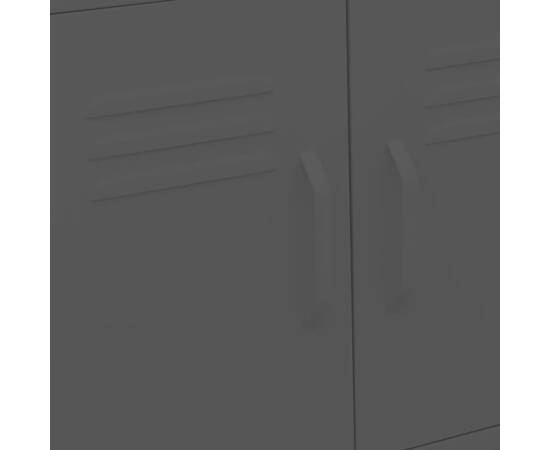 Dulap de depozitare, negru, 60x35x49 cm, oțel, 3 image